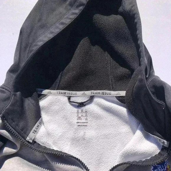 University Of Kansas KU Jayhawks Adidas Climawarm Full Zip Hoodie 3xl - Picture 2 of 2